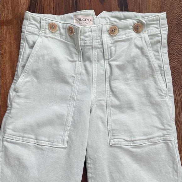 The Kit Cropped High-Rise Wide-Leg Trouser Jeans by Pilcro Anthropologie Size 24 - Picture 4 of 11